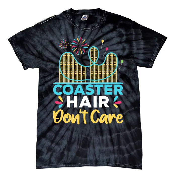 Coaster Hair Don't Care Rollercoaster Tie-Dye T-Shirt