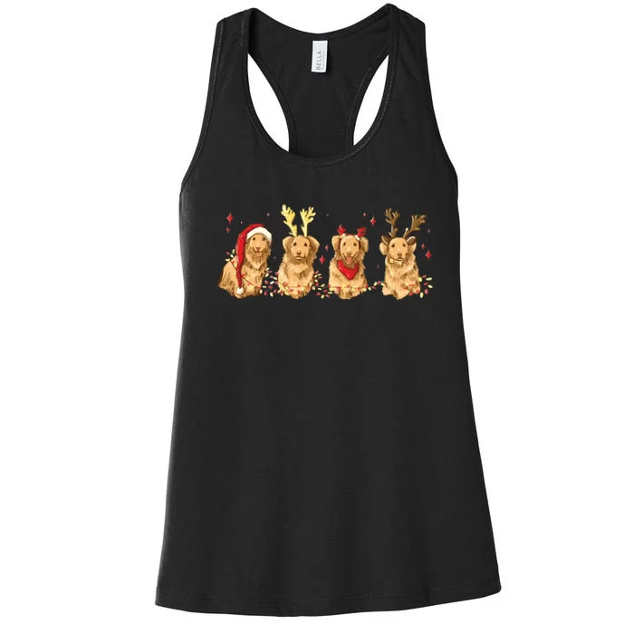 Cute Holiday Dog Graphic Women's Racerback Tank