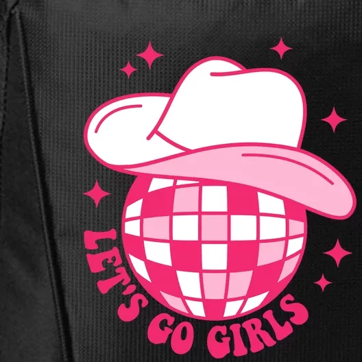 Cowboy Hat Disco Ball Lets Go Girls Western Cowgirls City Backpack