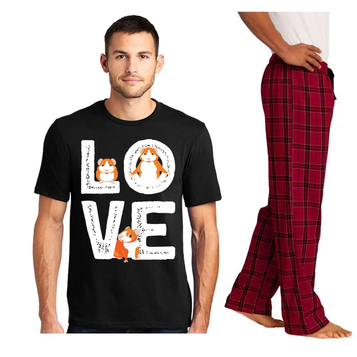 Cute Hamster Design For Men Women Rodent Hamster Lover Pajama Set