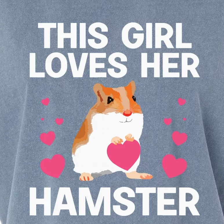 Cute Hamster Design For Women Girl Rodent Pet Hamster Lover Garment-Dyed Women's Muscle Tee