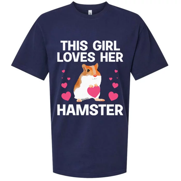 Cute Hamster Design For Women Girl Rodent Pet Hamster Lover Sueded Cloud Jersey T-Shirt