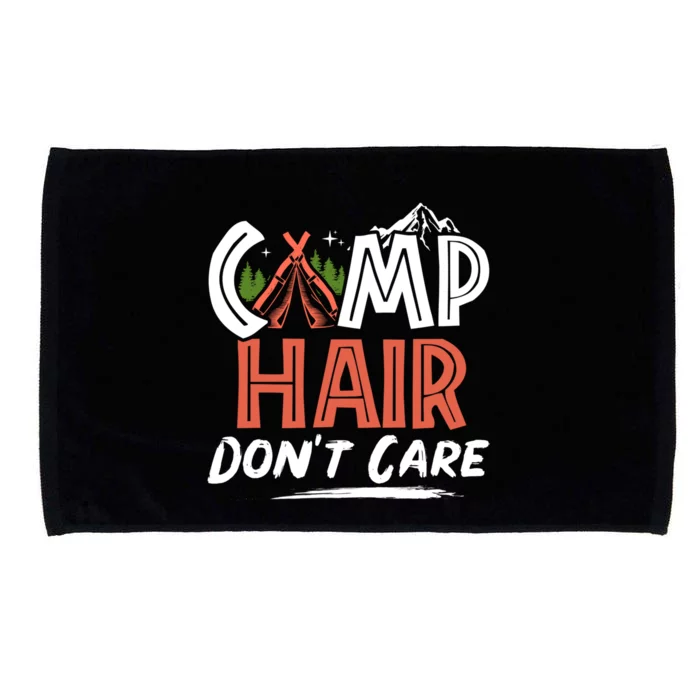 Camp Hair Dont Care Funny Camping Camper Gift Microfiber Hand Towel