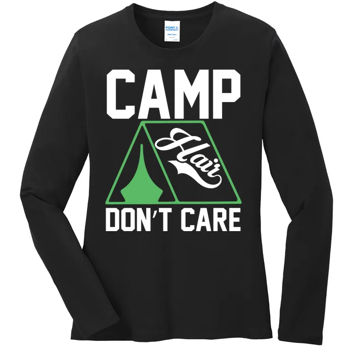 Camp Hair Dont Care Ladies Long Sleeve Shirt