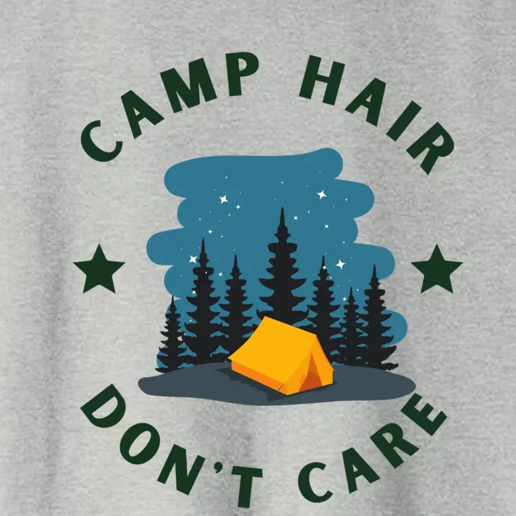 Camp Hair Dont Care Funny Camping Design Gift Women's Crop Top Tee