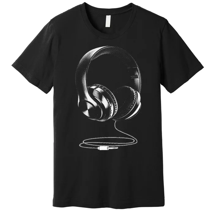 Cool Headphones Design For Men Women DJ Music Artist Lover Premium T-Shirt