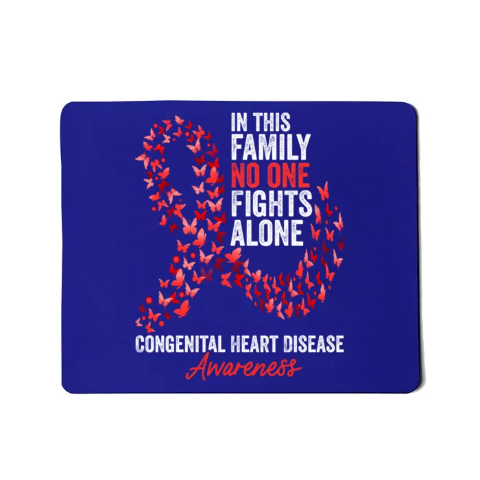 Congenital Heart Disease Awareness Month Red Ribbon Gift Mousepad