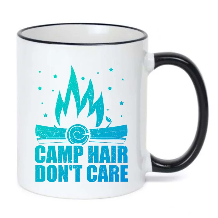 Camp Hair Dont Care Funny Camping Gift Meaningful Gift Black Color Changing Mug