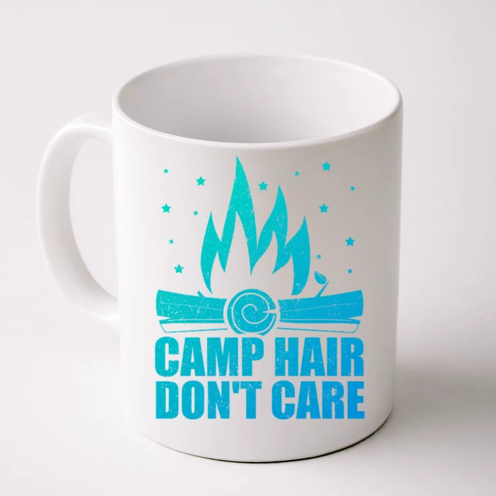 Camp Hair Dont Care Funny Camping Gift Meaningful Gift Front & Back Coffee Mug