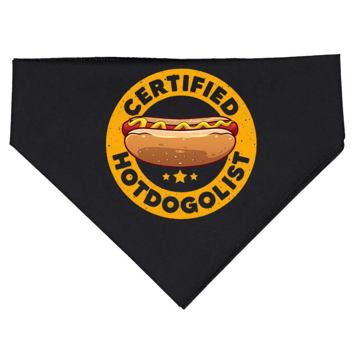 Cool Hot Dog Design For Men Women Sausage Hot Dog Lover USA-Made Doggie Bandana