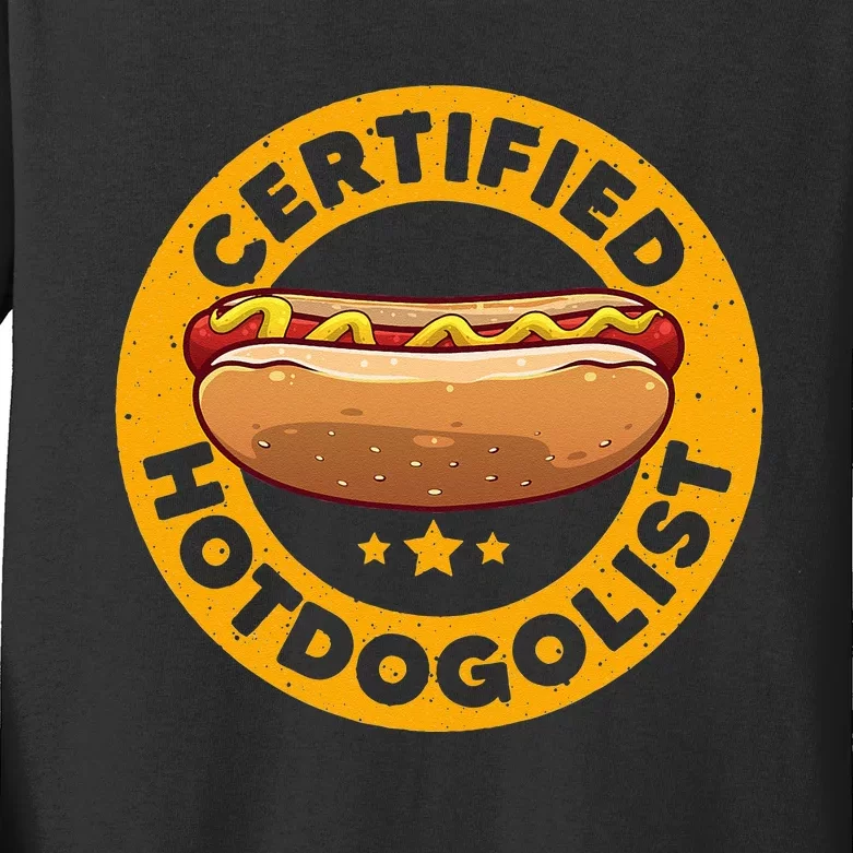 Cool Hot Dog Design For Men Women Sausage Hot Dog Lover Kids Long Sleeve Shirt