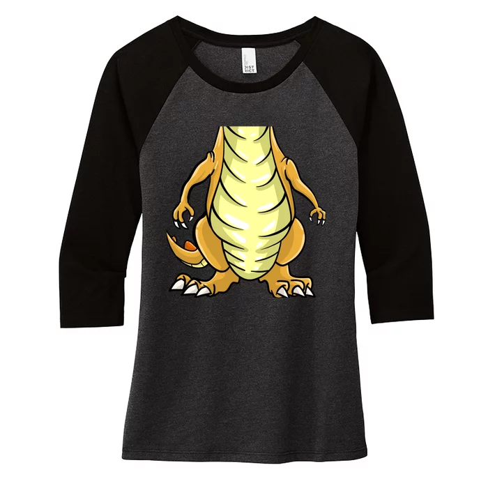 Cute Headless Dinosaur Costume Halloween Funny Animal Gift Women's Tri-Blend 3/4-Sleeve Raglan Shirt