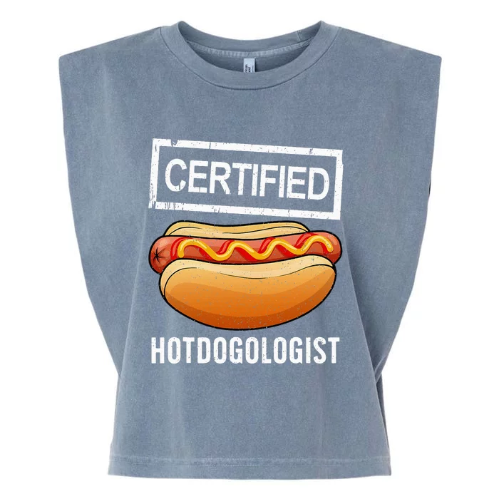 Cool Hotdog Design For Women Sausage Hot Dog Lover Garment-Dyed Women's Muscle Tee