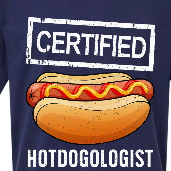 Cool Hotdog Design For Women Sausage Hot Dog Lover Sueded Cloud Jersey T-Shirt