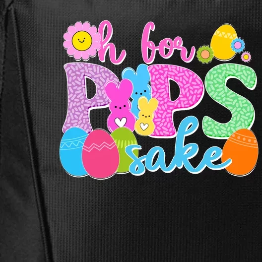 Cute Happy Easter Oh For Peeps Sake Marshmallow Bunnies City Backpack