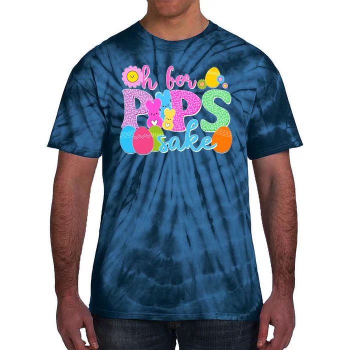 Cute Happy Easter Oh For Peeps Sake Marshmallow Bunnies Tie-Dye T-Shirt