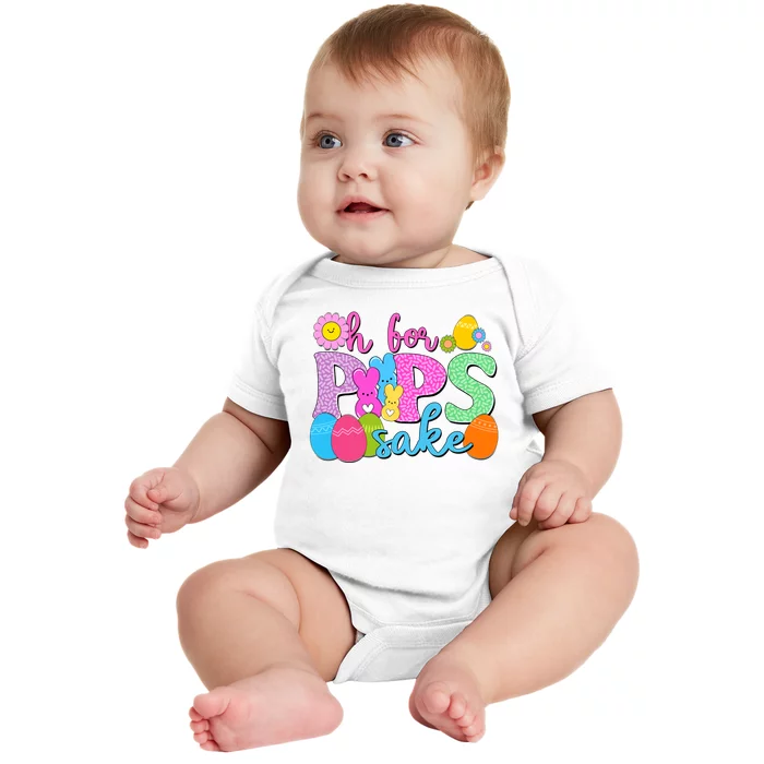 Cute Happy Easter Oh For Peeps Sake Marshmallow Bunnies Baby Bodysuit