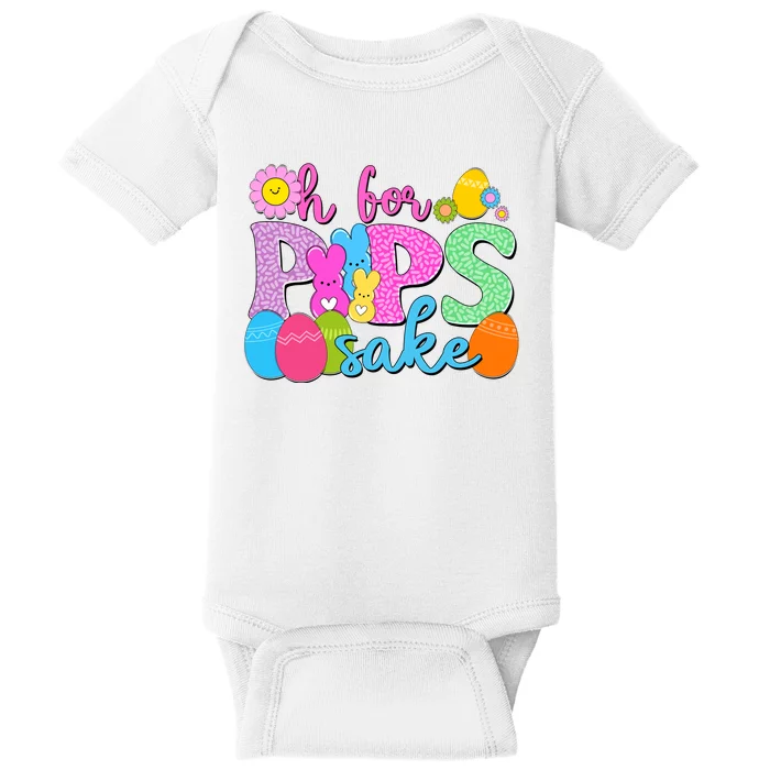 Cute Happy Easter Oh For Peeps Sake Marshmallow Bunnies Baby Bodysuit