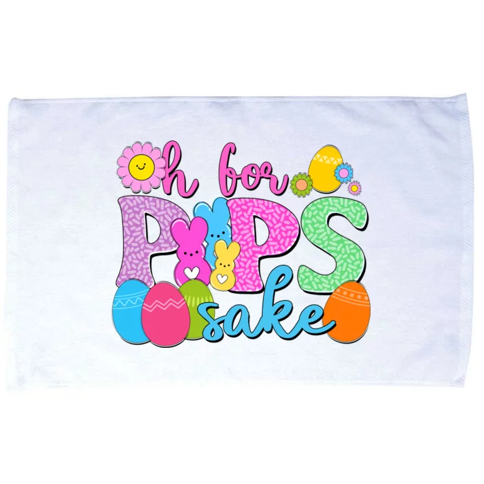 Cute Happy Easter Oh For Peeps Sake Marshmallow Bunnies Microfiber Hand Towel