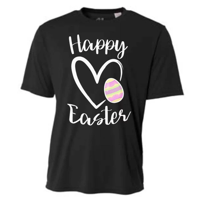 Cute Happy Easter Heart Pastel Easter Outfit Cooling Performance Crew T-Shirt