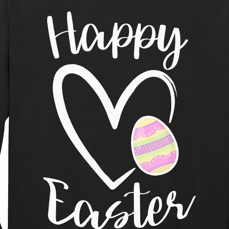 Cute Happy Easter Heart Pastel Easter Outfit Tall Long Sleeve T-Shirt