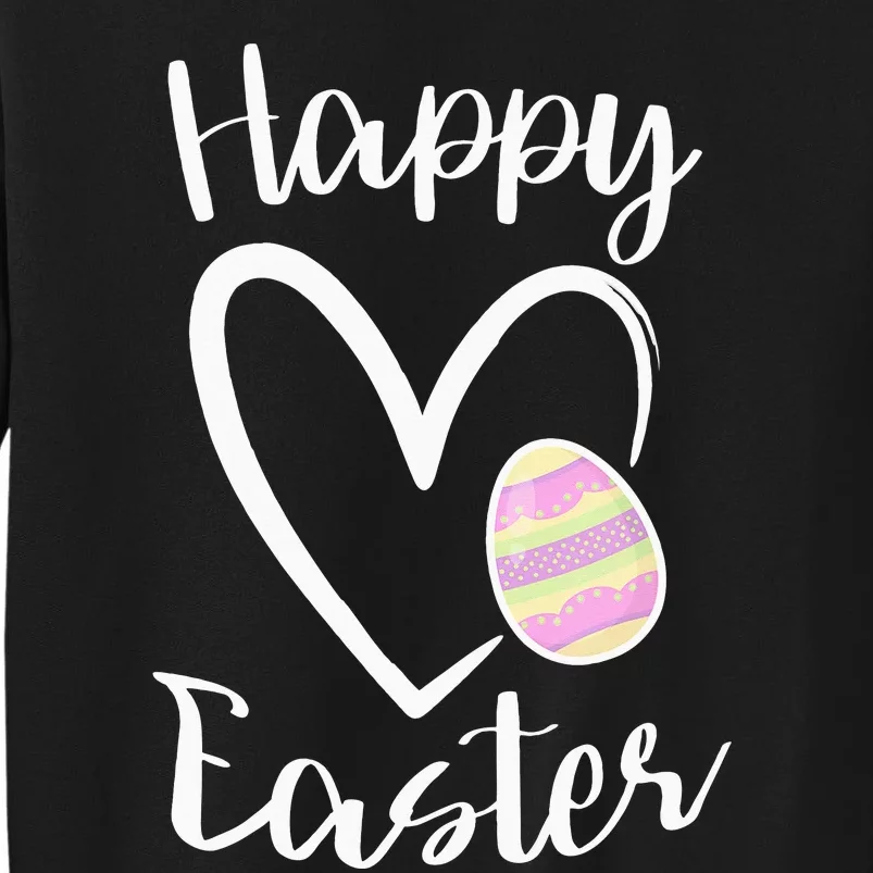 Cute Happy Easter Heart Pastel Easter Outfit Tall Sweatshirt