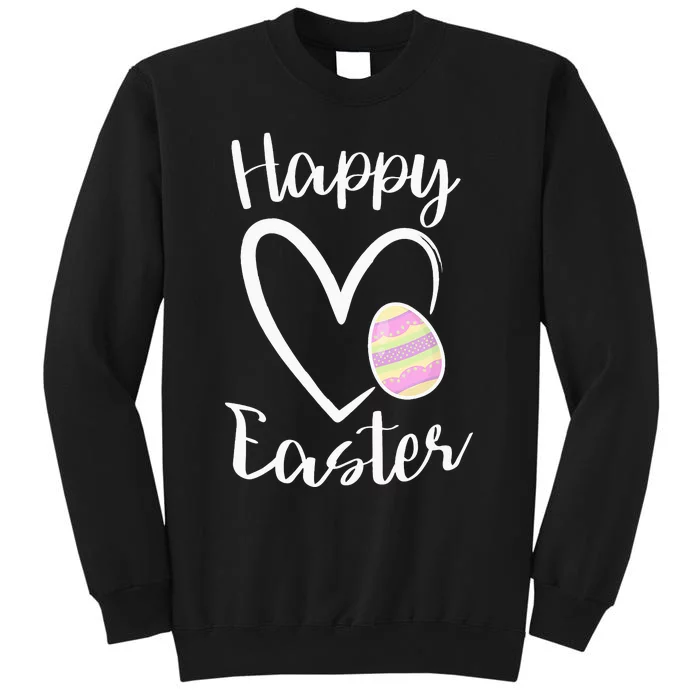 Cute Happy Easter Heart Pastel Easter Outfit Tall Sweatshirt