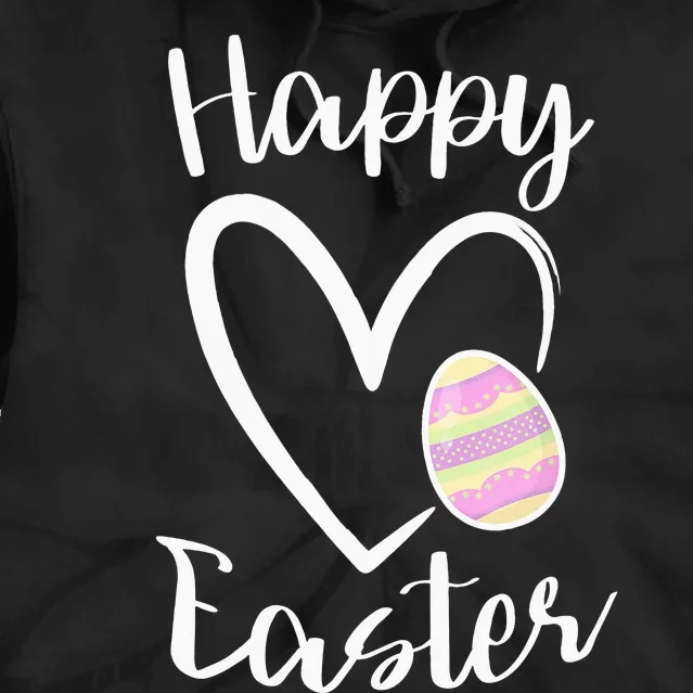 Cute Happy Easter Heart Pastel Easter Outfit Tie Dye Hoodie