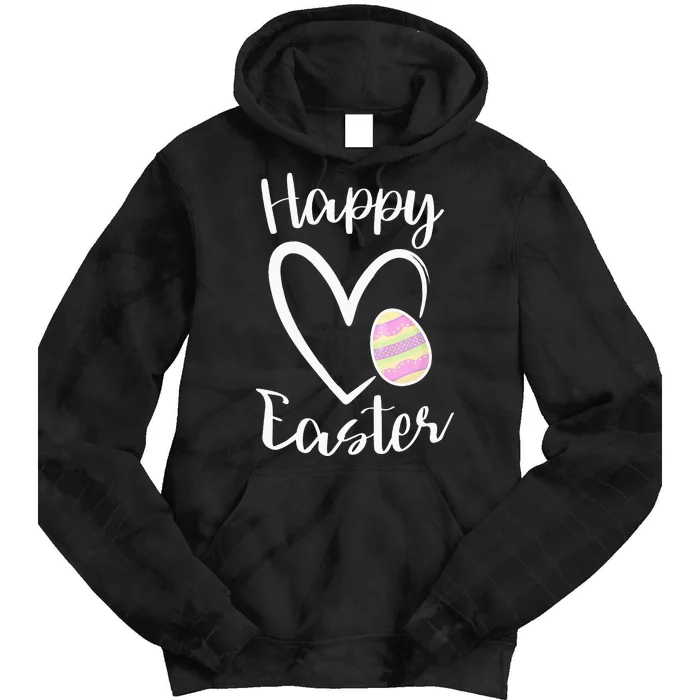 Cute Happy Easter Heart Pastel Easter Outfit Tie Dye Hoodie