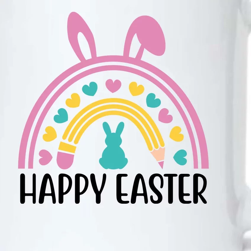 Cute Happy Easter School Teacher Student Bunny Black Color Changing Mug