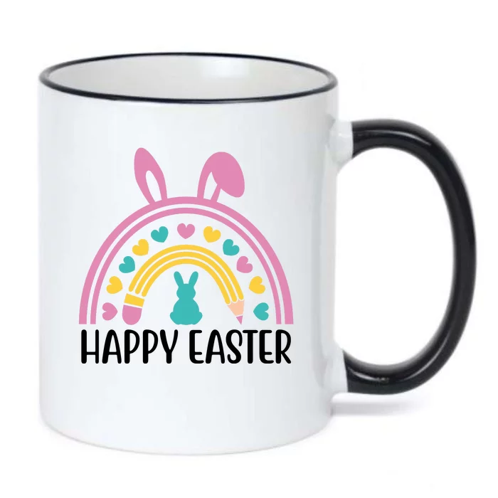 Cute Happy Easter School Teacher Student Bunny Black Color Changing Mug