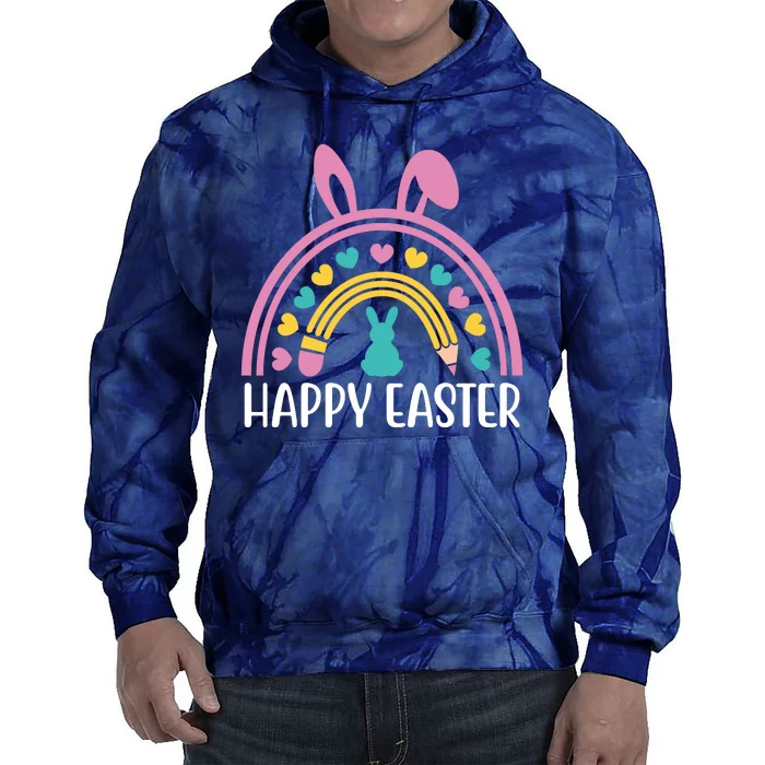 Cute Happy Easter School Teacher Student Bunny Tie Dye Hoodie