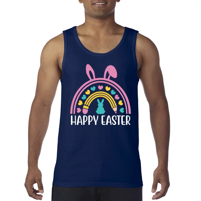 Cute Happy Easter School Teacher Student Bunny Tank Top