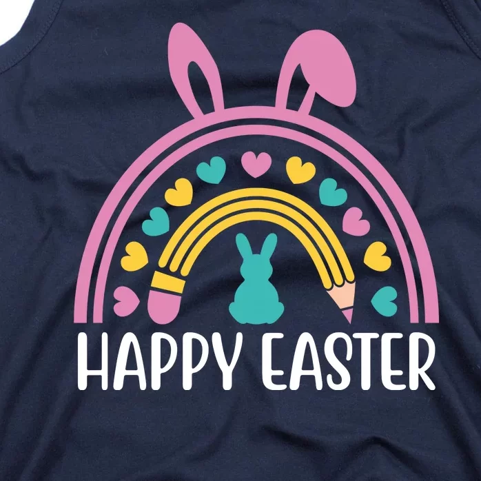 Cute Happy Easter School Teacher Student Bunny Tank Top