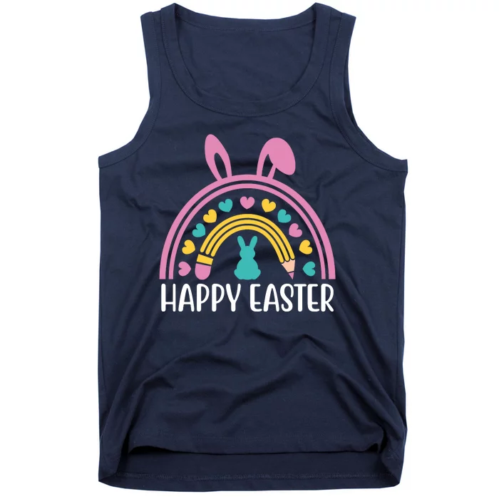 Cute Happy Easter School Teacher Student Bunny Tank Top