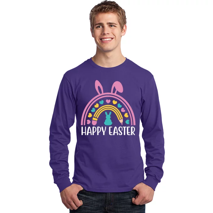 Cute Happy Easter School Teacher Student Bunny Long Sleeve Shirt