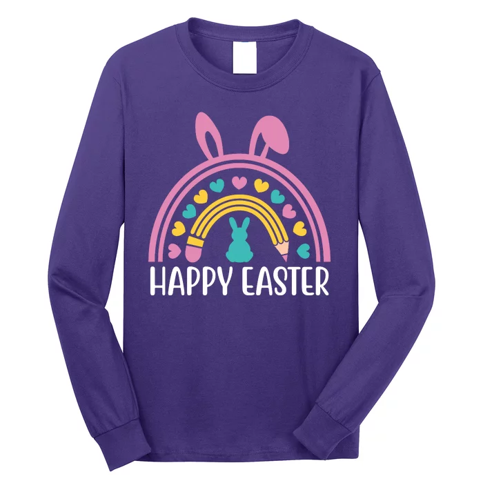 Cute Happy Easter School Teacher Student Bunny Long Sleeve Shirt