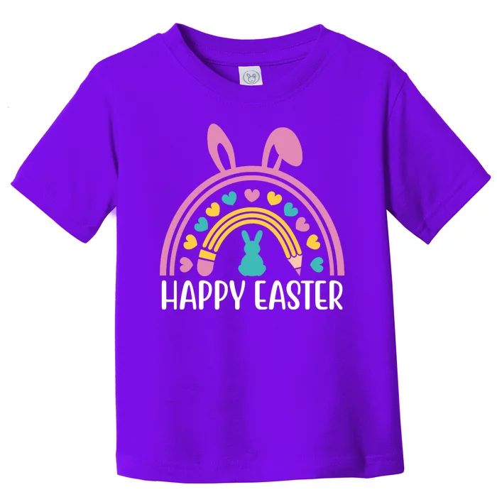 Cute Happy Easter School Teacher Student Bunny Toddler T-Shirt