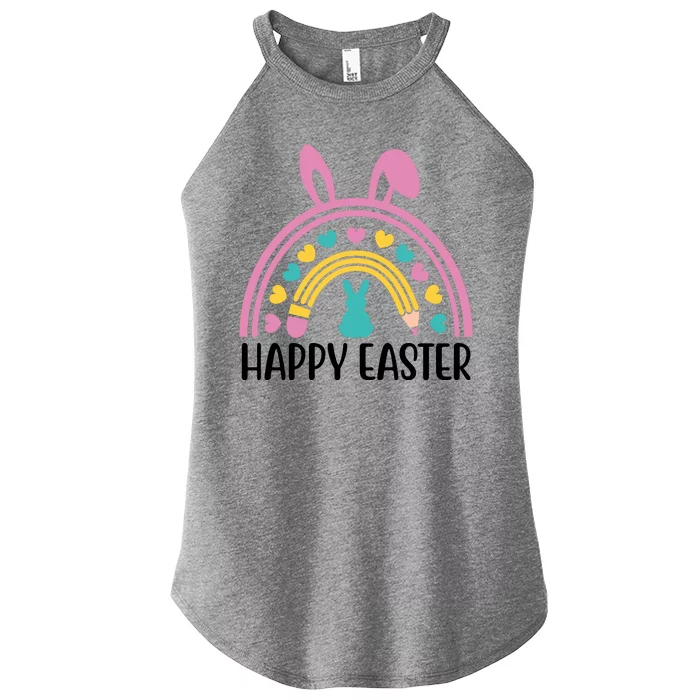 Cute Happy Easter School Teacher Student Bunny Women’s Perfect Tri Rocker Tank