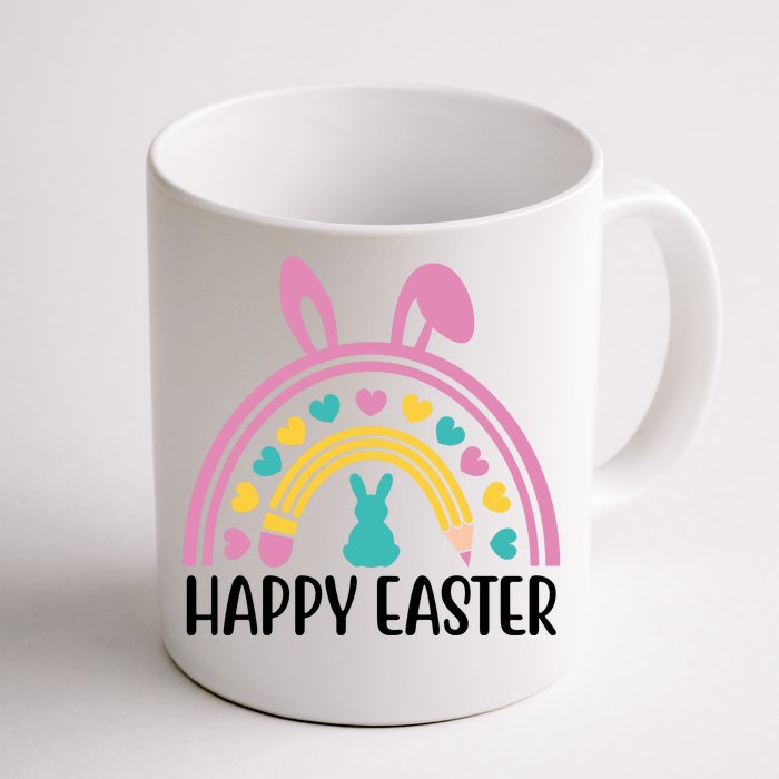 Cute Happy Easter School Teacher Student Bunny Front & Back Coffee Mug