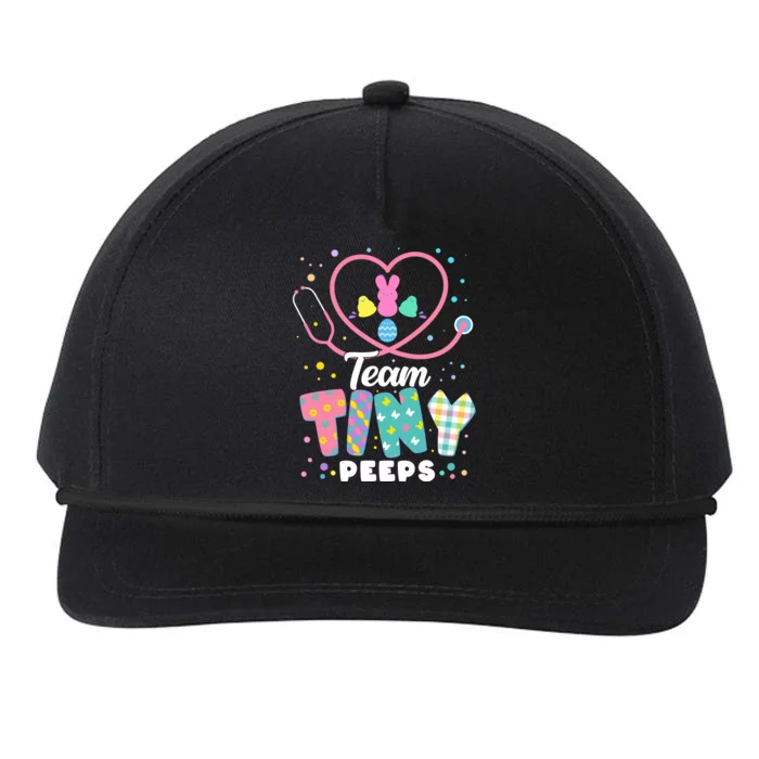 Cute Happy Easter Team Tiny Peeps Nurse Doctor Stethoscope Snapback Five-Panel Rope Hat