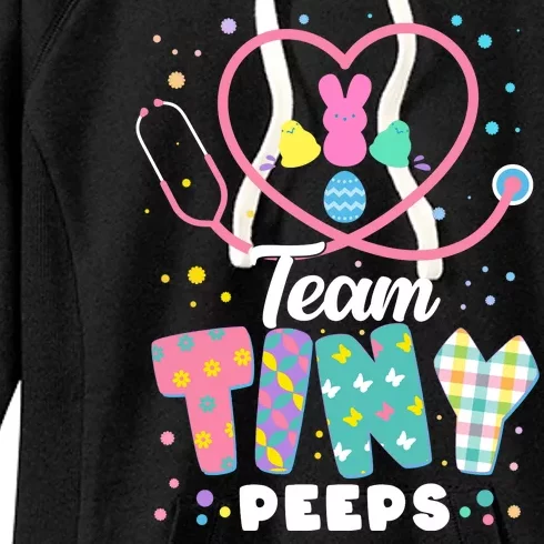 Cute Happy Easter Team Tiny Peeps Nurse Doctor Stethoscope Women's Fleece Hoodie