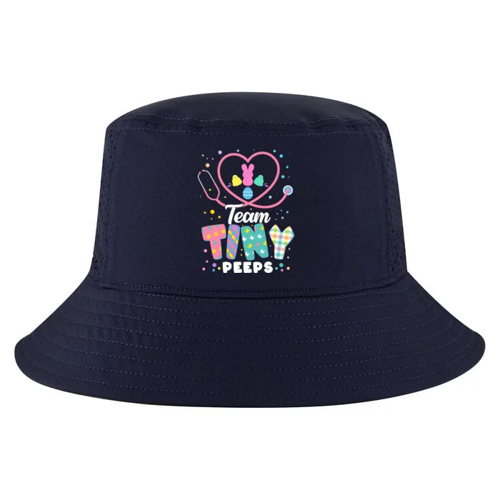 Cute Happy Easter Team Tiny Peeps Nurse Doctor Stethoscope Cool Comfort Performance Bucket Hat