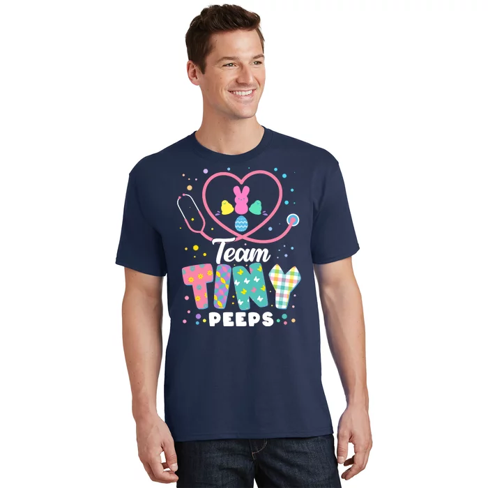 Cute Happy Easter Team Tiny Peeps Nurse Doctor Stethoscope T-Shirt