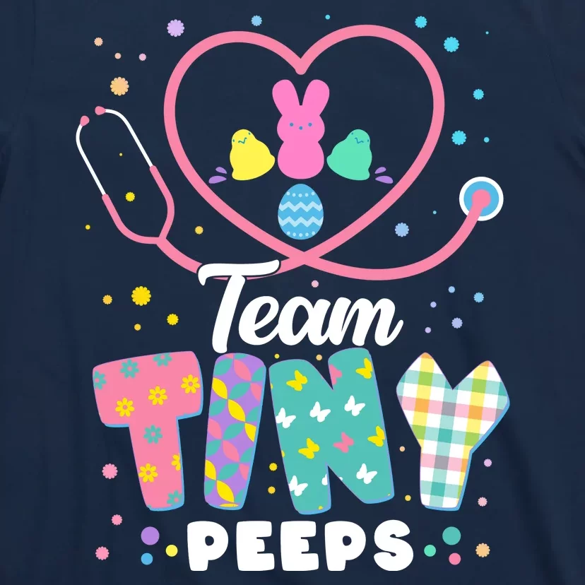 Cute Happy Easter Team Tiny Peeps Nurse Doctor Stethoscope T-Shirt