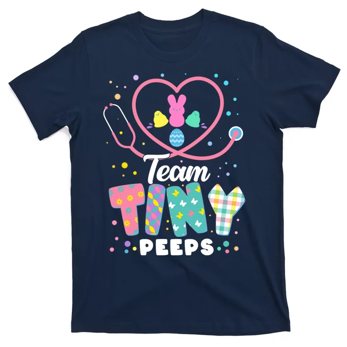 Cute Happy Easter Team Tiny Peeps Nurse Doctor Stethoscope T-Shirt