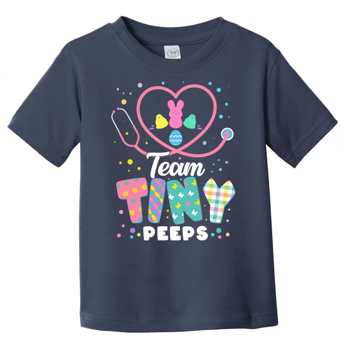 Cute Happy Easter Team Tiny Peeps Nurse Doctor Stethoscope Toddler T-Shirt