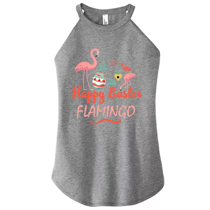 Cute Happy Easter Flamingo Design Teens Cool Gift Women’s Perfect Tri Rocker Tank