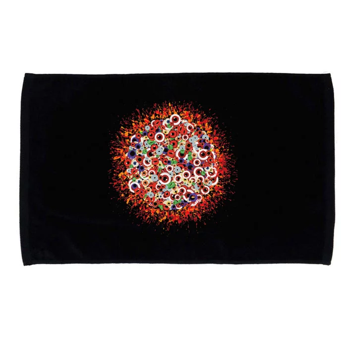 Creepy Halloween Eyeballs Funny Scary Spooky Eyeball Party Microfiber Hand Towel