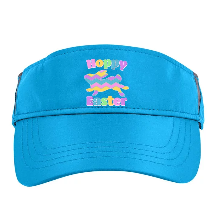 Cute Hoppy Easter Colorful Easter Bunny Adult Drive Performance Visor